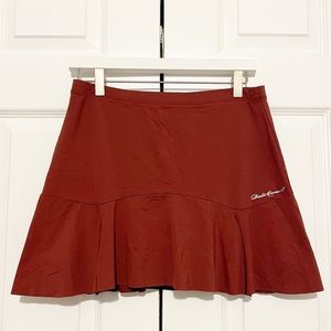 Denise Cronwall Golf Tennis Pickleball Active Skort Skirt Short Rust Size Large